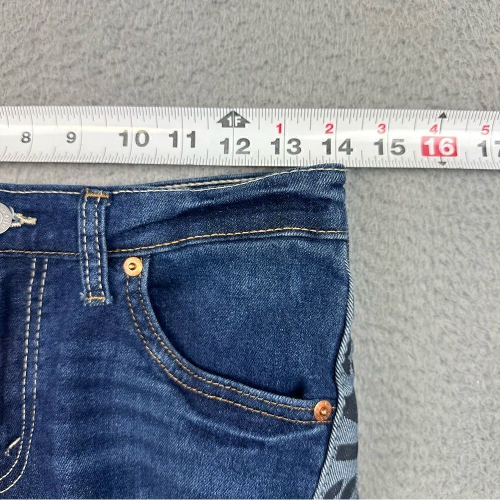 Levis 502 Jeans Womens 16 Regular Blue  Tapered Leg Stipe Logo Denim Prep 28x29* - Picture 9 of 16